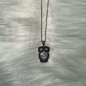 .925 Sterling Silver Owl Necklace